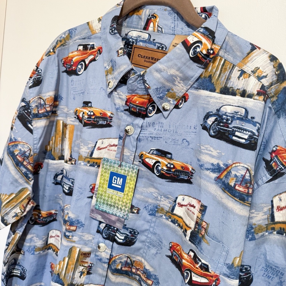 Clearwater Outfitters Men's XL GM‎ Button Shirt NWT Classic Cars General Motors